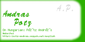 andras potz business card